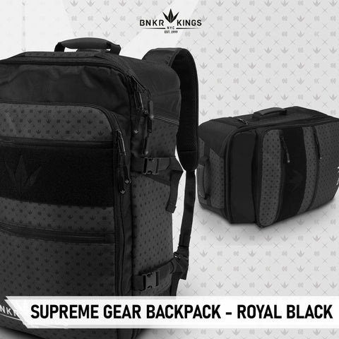 Bunkerkings Supreme Gear Backpack - Royal Black - Kickstarter Reward
