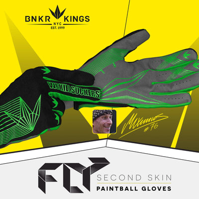 Bunkerkings Fly Paintball Gloves - Lime