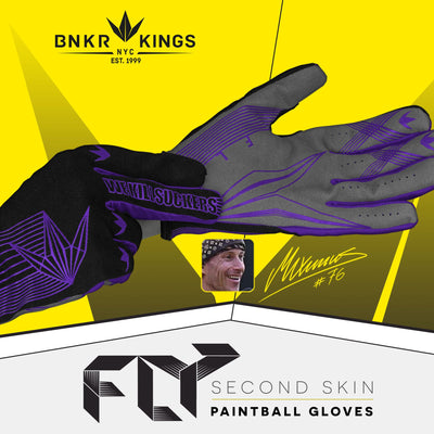 zzz - Bunkerkings Fly Paintball Gloves - Purple