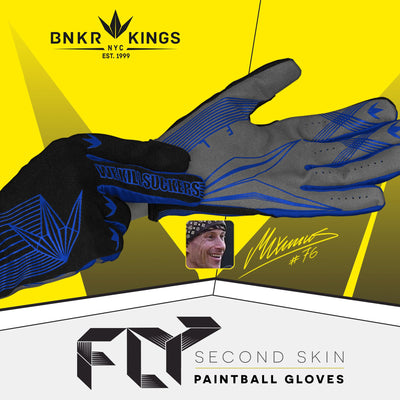 Bunkerkings Fly Paintball Gloves - Royal Blue
