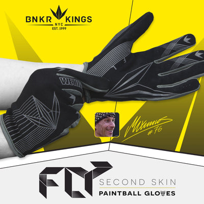 Bunkerkings Fly Paintball Gloves - Black
